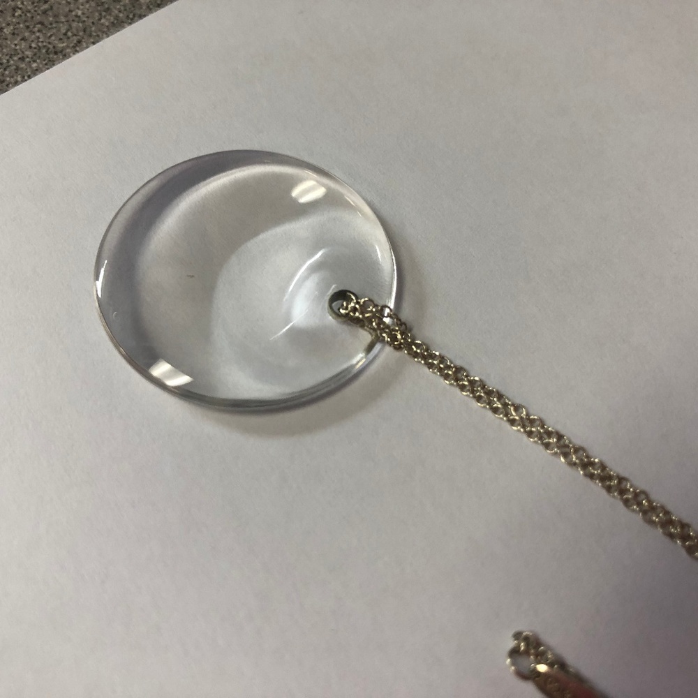 Very rare large Tiffany Round Rock Crystal pendant